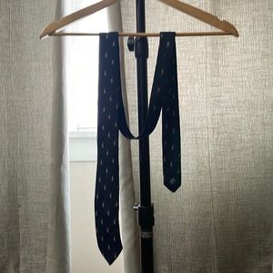 Polo by Ralph Lauren - ‘All-Over’ Embroidered Blue Tie Made in Italy - Premium